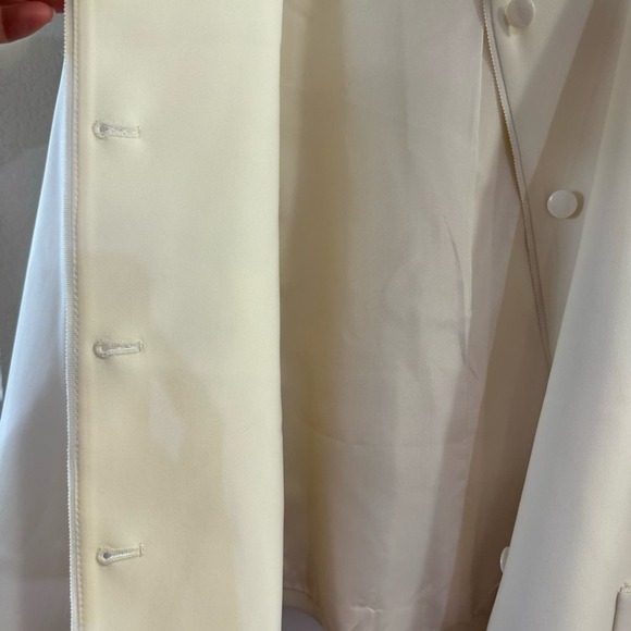 Vintage Talbots Petites Sheath Dress and Blazer Set Cream Size 12 Office Siren - Picture 10 of 12